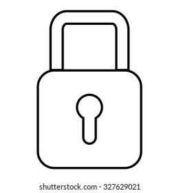 Vector lock line  icon