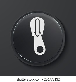 Vector lock modern black glass circle icon. Eps10
