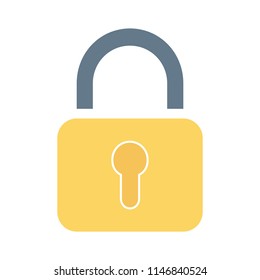 vector lock, secure concept, padlock icon isolated safe and data protection symbol