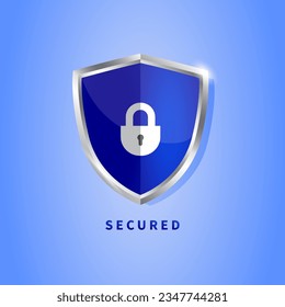 Vector Lock Shield Cyber Security Technology