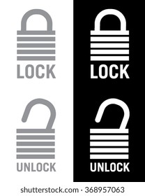 Vector Lock and Unlock Icon Set