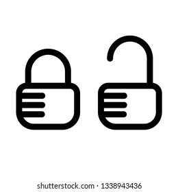 Vector lock for use in UI / UX design, password icon and more.