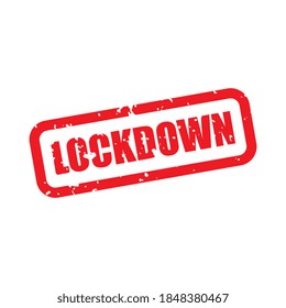 Vector Lockdown Grunge Stamp Label
