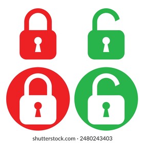Vector locke icons. Icon for the site