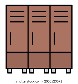 Diseño de iconos de esquema rellenado por bloqueadores de vectores
