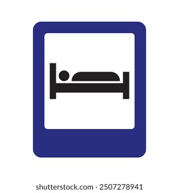 Vector Lodging Symbol. Sleep Free Symbol. Hotel Bed Icon