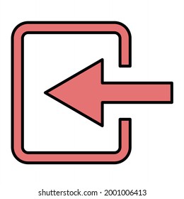 Vektor-Login ausgefülltes Outline-Symboldesign
