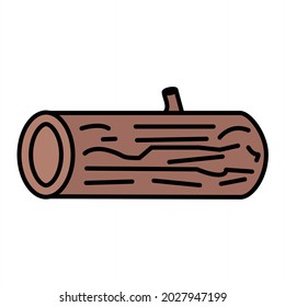 Vector Log Filled Outline Icon Design
