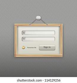 Vector login form
