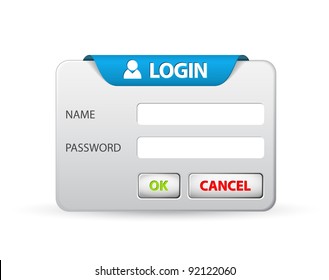 Modelo / design de formulário de logon de vetor