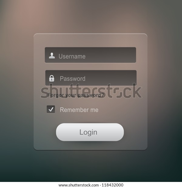 Vector Login Form Ui Element On Stock Vector Royalty Free 118432000