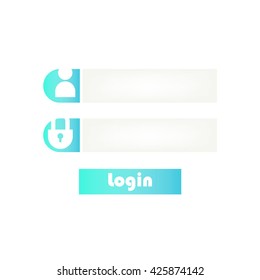 Vector login interface - username and password