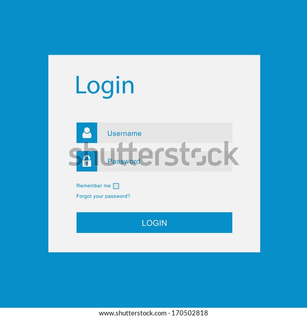 Vector Login Interface Username Password Stock Vector Royalty Free