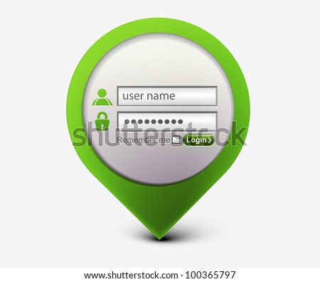 Vector login password, security window screen, web form templates.