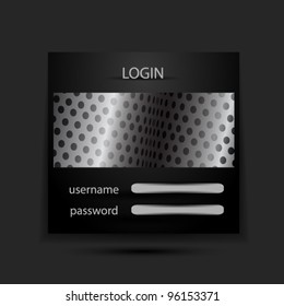 Vector login/security form sample