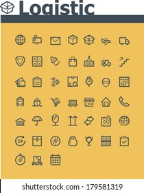 Vector logistic icon set