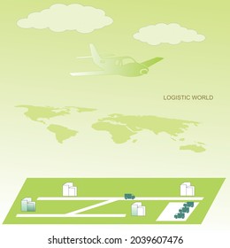 vector logistics company transportation lines. cute design. just add your business name.