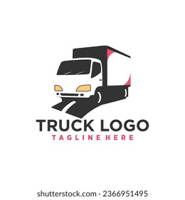 vector logistics logo with premium vector car truck elements
