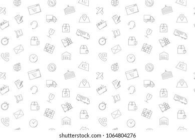 Vector Logistics Pattern. Logistics Seamless Background