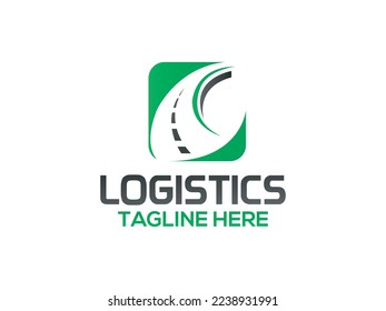 Vector logistics road logo express delivery