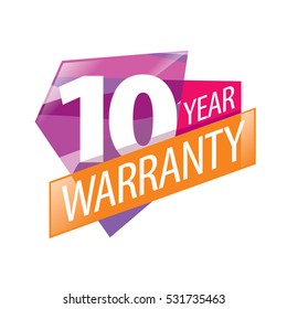 vector logo 10 years warranty