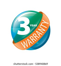 vector logo 3 years warranty
