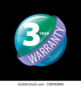 vector logo 3 years warranty