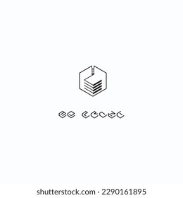 Vector Logo for 3d printing. Printing in three dimensional.