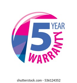 vector logo 5 years warranty