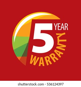 vector logo 5 years warranty