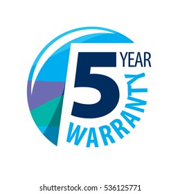 vector logo 5 years warranty