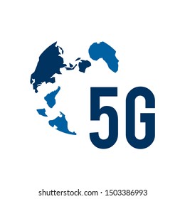 Vector logo for 5G Internet and cellular