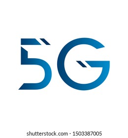 Vector logo for 5G Internet and cellular