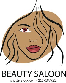 vector logo about beauty salon with beautiful girl theme