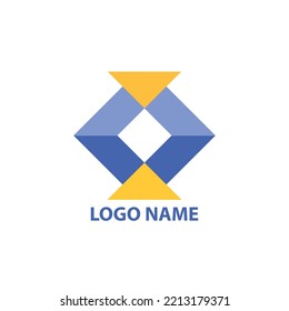 vector logo abstract, brand, initials, geometric, simple.