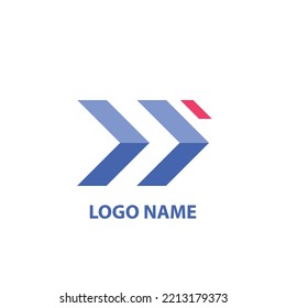 abstracto del logotipo vectorial, marca, iniciales, geométrico, simple.
