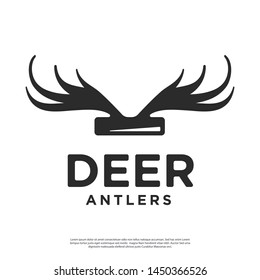 vector logo of abstract deer antlers