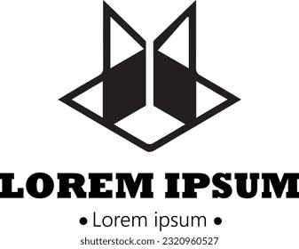 Vector logo abstract geometric. abstract logo, black white, and geometric logo