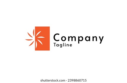 Vector logo Abstract illustration of fan from an air conditioner.