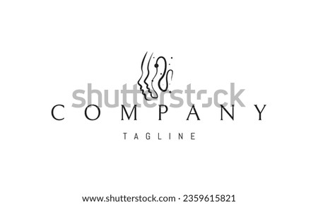 A vector logo with an abstract image of an alter ego in the form of two faces.