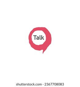 vector logo with an abstract image of a bubble chat talk