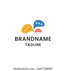 vector logo with an abstract image of a bubble chat talk