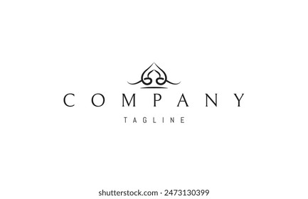 A vector logo with an abstract image of a candle flame in the form of a leaf.
