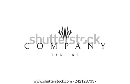 A vector logo with an abstract image of a forged mace.