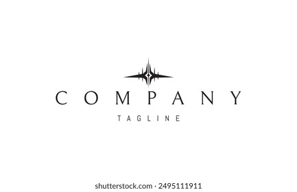 Vector logo with an abstract image of a futuristic drone.