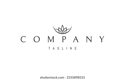 Vector logo with an abstract image of leaves in a bowl.