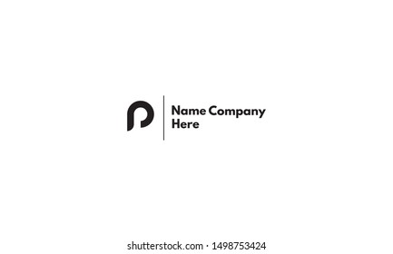 Vector logo with abstract image of the letter P.