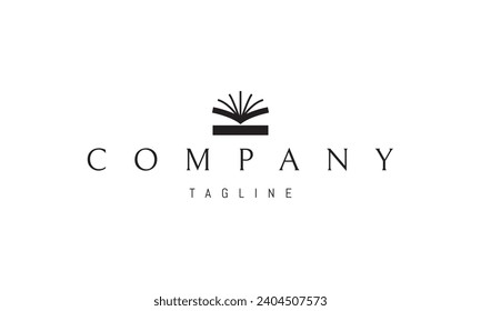 A vector logo with an abstract image of an open book in the form of the letter K.