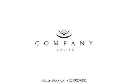 Vector logo with an abstract image of the star and the moon below.