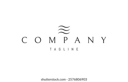 Vector logo with an abstract image of three waves.